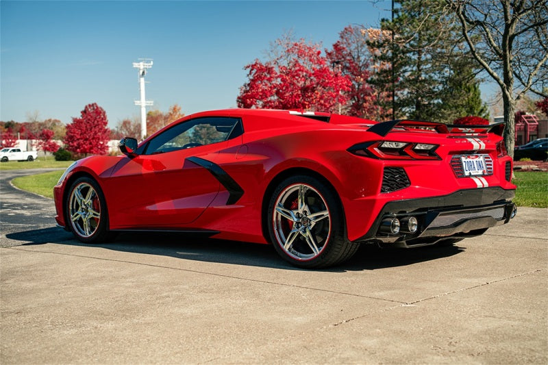 Corsa 20-23 Chevrolet Corvette C8 RWD Cat-Back con válvula de 3 pulgadas con puntas pulidas de fibra de carbono de 4.5 pulgadas