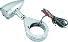 Charger l&#39;image dans la galerie, Bikers Choice Chrome Mini LED Turn Signals W/ 41 MM Clamp Universal Custom Pr