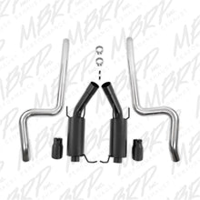 이미지를 갤러리 뷰어에 로드 , MBRP 11-14 Ford Mustang GT 5.0L 3in Cat Back Dual Split Rear Street Version 4in Tips - Black