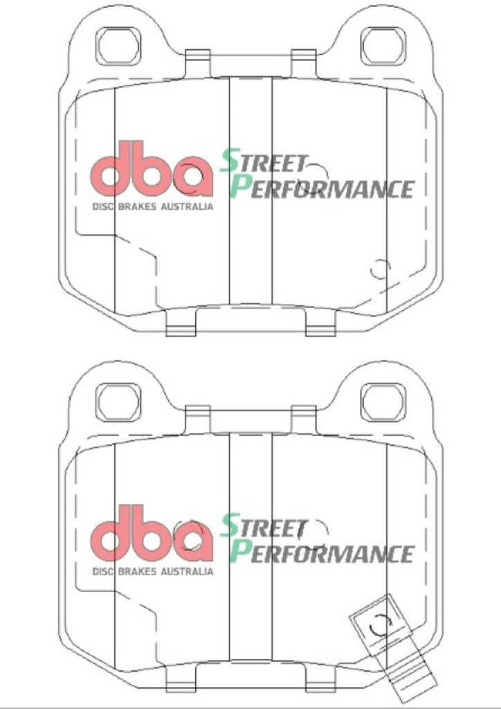 DBA 03-06 EVO / 04-09 STi / 03-07 350Z Track Edition/G35 con pastillas de freno traseras Brembo SP500