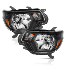 Cargar imagen en el visor de la galería, ANZO 2012-2015 Toyota Tacoma Crystal Faros delanteros negros