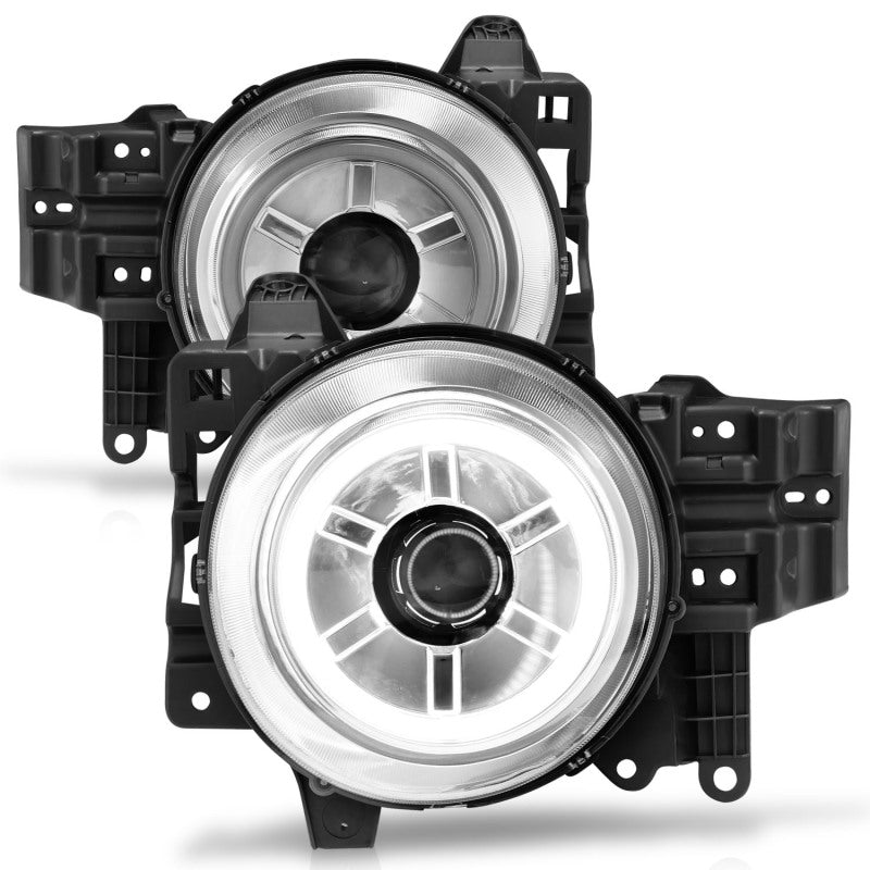 ANZO 2007–2013 Toyota Fj Cruiser Projektor-Scheinwerfer mit Halo-Chrom