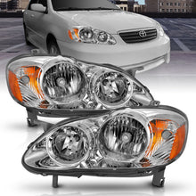 画像をギャラリービューアに読み込む, ANZO 2005-2008 Toyota Corolla Crystal Headlight Chrome Amber