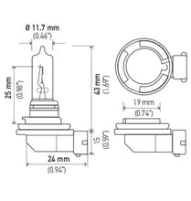 Cargar imagen en el visor de la galería, Hella Bulb H9 12V 65W PGJ19-5 T4