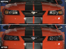 Cargar imagen en el visor de la galería, Raxiom 99-04 Ford Mustang Dual LED Halo Projector Headlights- Black Housing (Smoked Lens)