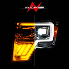 이미지를 갤러리 뷰어에 로드 , ANZO 09-14 Ford F-150 Full LED Proj Headlights w/Initiation Feature - Chrome