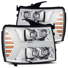 Laden Sie das Bild in den Galerie-Viewer, AlphaRex 07-13 Chevy 1500HD NOVA LED Proj Headlights Plank Style Chrm w/Activ Light/Seq Signal