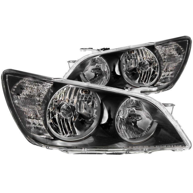 ANZO 2001-2005 Lexus Is300 Faros delanteros de cristal negro