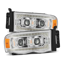 Laden Sie das Bild in den Galerie-Viewer, AlphaRex 02-05 Dodge Ram 1500 LUXX LED Proj Headlights Plank Style Chrome w/Activ Light/Seq Signal