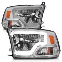 이미지를 갤러리 뷰어에 로드 , ANZO 2009-2020 Dodge Ram 1500 Full LED Square Projector Headlights w/ Chrome Housing Chrome Amber