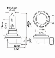 Laden Sie das Bild in den Galerie-Viewer, Hella H9 12V 65W PGJ19-5 HP 2.0 Halogen Bulbs