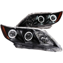 Charger l&#39;image dans la galerie, ANZO 2007-2009 Toyota Camry Projector Headlights w/ Halo Black