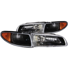 將圖片載入圖庫檢視器 ANZO 1997-2003 Pontiac Grand Prix Crystal Headlights Black