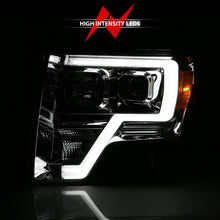 將圖片載入圖庫檢視器 ANZO 2009-2014 Ford F-150 Projector Headlight Plank Style Chrome Amber