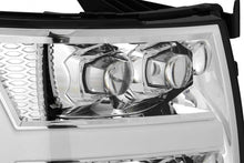 Laden Sie das Bild in den Galerie-Viewer, AlphaRex 07-13 Chevy 1500HD NOVA LED Proj Headlights Plank Style Chrm w/Activ Light/Seq Signal