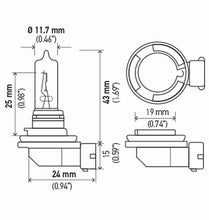 Cargar imagen en el visor de la galería, Hella H9 12V 65W PGJ19-5 HP 2.0 Halogen Bulbs