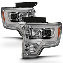 Load image into Gallery viewer, ANZO 2009-2014 Ford F-150 Projector Headlight Plank Style Chrome Amber