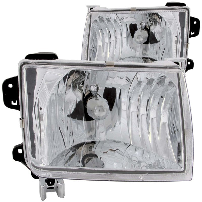 ANZO 1998-2000 Nissan Frontier Crystal Faros delanteros cromados