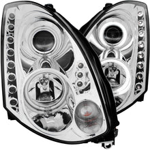 画像をギャラリービューアに読み込む, ANZO 2003-2007 Infiniti G35 Projector Headlights w/ Halo Chrome (CCFL) (HID Compatible)