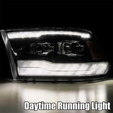 画像をギャラリービューアに読み込む, AlphaRex 09-18 Dodge Ram 1500 PRO-Series Projector Headlights Plank Style Alpha Blk w/Seq Signal/DRL