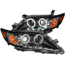 Cargar imagen en el visor de la galería, ANZO 2010-2011 Toyota Camry Proyector Faros delanteros con Halo Black (CCFL)