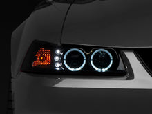 Charger l&#39;image dans la galerie, Raxiom 99-04 Ford Mustang Dual LED Halo Projector Headlights- Black Housing (Smoked Lens)