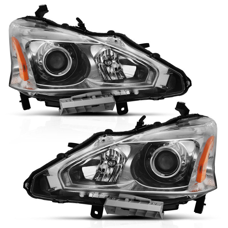 ANZO 2013-2015 Nissan Altima proyector faro cromado ámbar