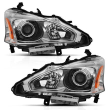 画像をギャラリービューアに読み込む, ANZO 2013-2015 Nissan Altima Projector Headlight Chrome Amber