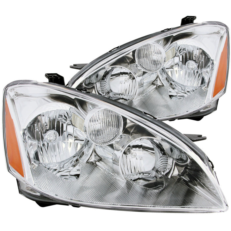 ANZO 2002-2004 Nissan Altima Crystal Faros delanteros cromados