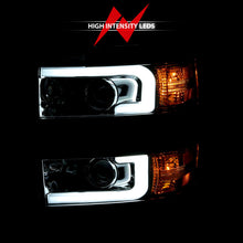 이미지를 갤러리 뷰어에 로드 , ANZO 2015-2016 Chevrolet Silverado Projector Headlights w/ Plank Style Design Chrome w/ Amber