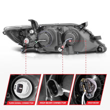 Charger l&#39;image dans la galerie, ANZO 2010-2011 Toyota Camry Projector Headlights w/ Halo Black (CCFL)