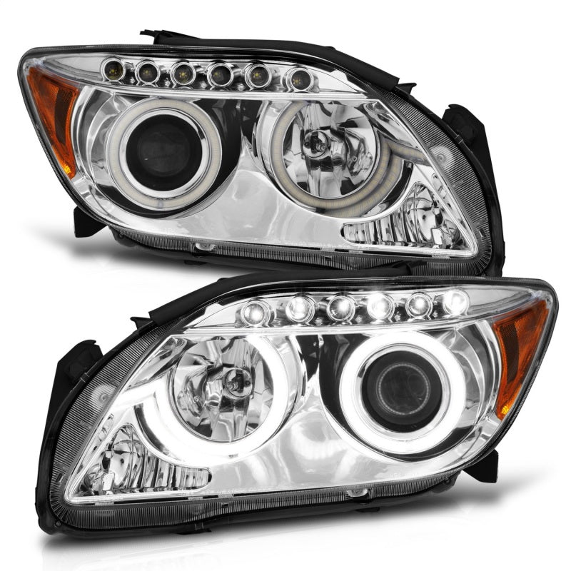 ANZO 2005-2010 Scion Tc Proyector Faros delanteros con Halo Chrome (CCFL)