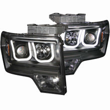 將圖片載入圖庫檢視器 ANZO 2009-2014 Ford F-150 Projector Headlights w/ U-Bar Black