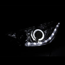 画像をギャラリービューアに読み込む, ANZO 2012-2013 Hyundai Accent Projector Headlights w/ Halo Black (CCFL)