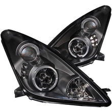 画像をギャラリービューアに読み込む, ANZO 2000-2005 Toyota Celica Projector Headlights w/ Halo Black