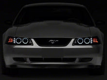 이미지를 갤러리 뷰어에 로드 , Raxiom 99-04 Ford Mustang Dual LED Halo Projector Headlights- Black Housing (Smoked Lens)