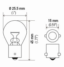 이미지를 갤러리 뷰어에 로드 , Hella Bulb 1141 12V 18W Ba15S S8 (2)