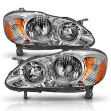 將圖片載入圖庫檢視器 ANZO 2005-2008 Toyota Corolla Crystal Headlight Chrome Amber