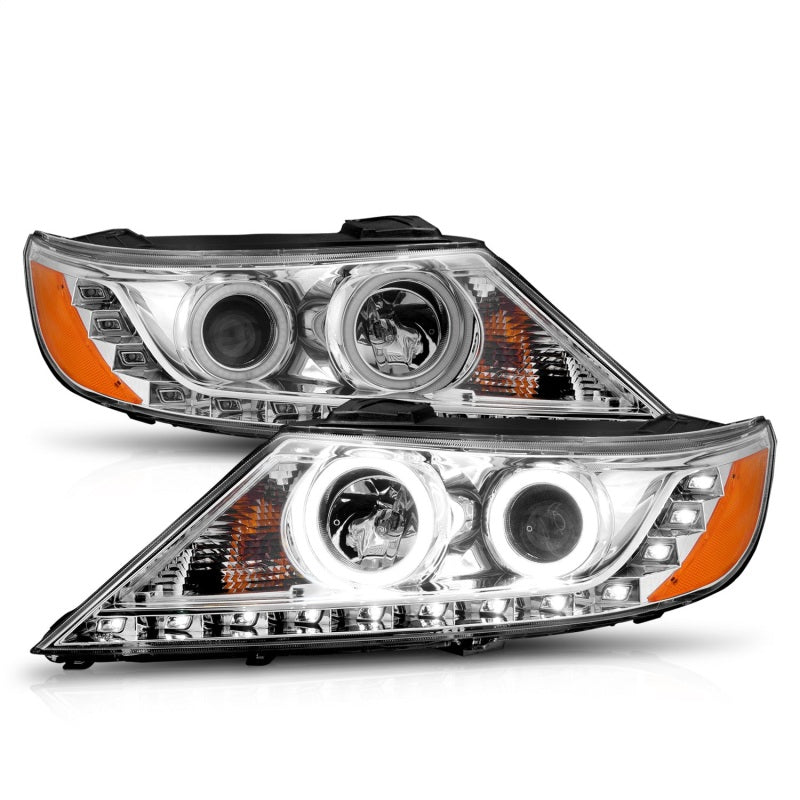 ANZO 2011-2013 Kia Sorento Proyector Faros delanteros con Halo Chrome (CCFL)