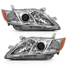 이미지를 갤러리 뷰어에 로드 , ANZO 2007-2009 Toyota Camry Projector Headlight Chrome Amber (OE Replacement)