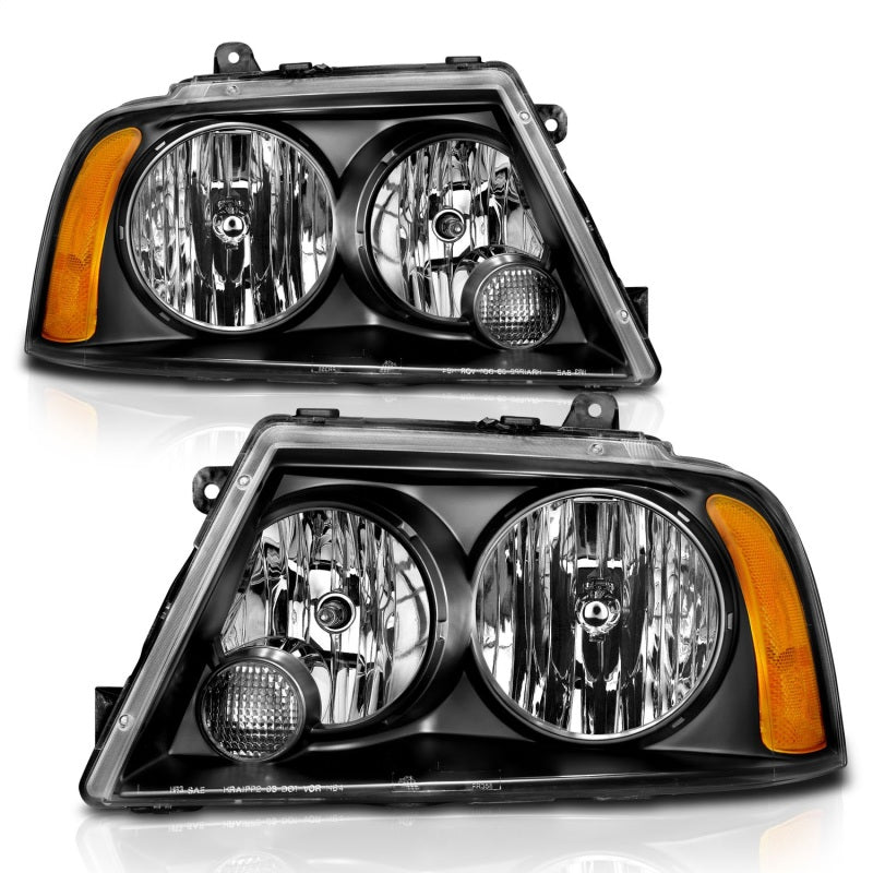 ANZO 2003-2006 Lincoln Navigator Crystal Faros delanteros negros