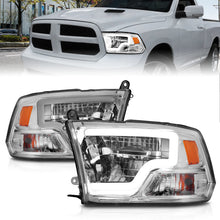 画像をギャラリービューアに読み込む, ANZO 2009-2020 Dodge Ram 1500 Full LED Square Projector Headlights w/ Chrome Housing Chrome Amber