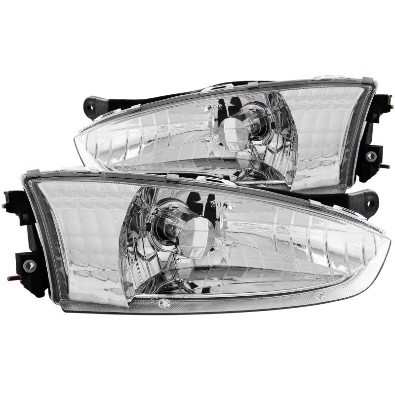 ANZO 1997-2002 Mitsubishi Mirage Crystal Faros delanteros cromados