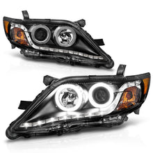 Cargar imagen en el visor de la galería, ANZO 2010-2011 Toyota Camry Proyector Faros delanteros con Halo Black (CCFL)