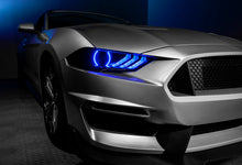 Laden Sie das Bild in den Galerie-Viewer, Oracle 18-21 Ford Mustang Dynamic DRL w/ Halo Kit &amp; Sequential Turn Signal - ColorSHIFT SEE WARRANTY