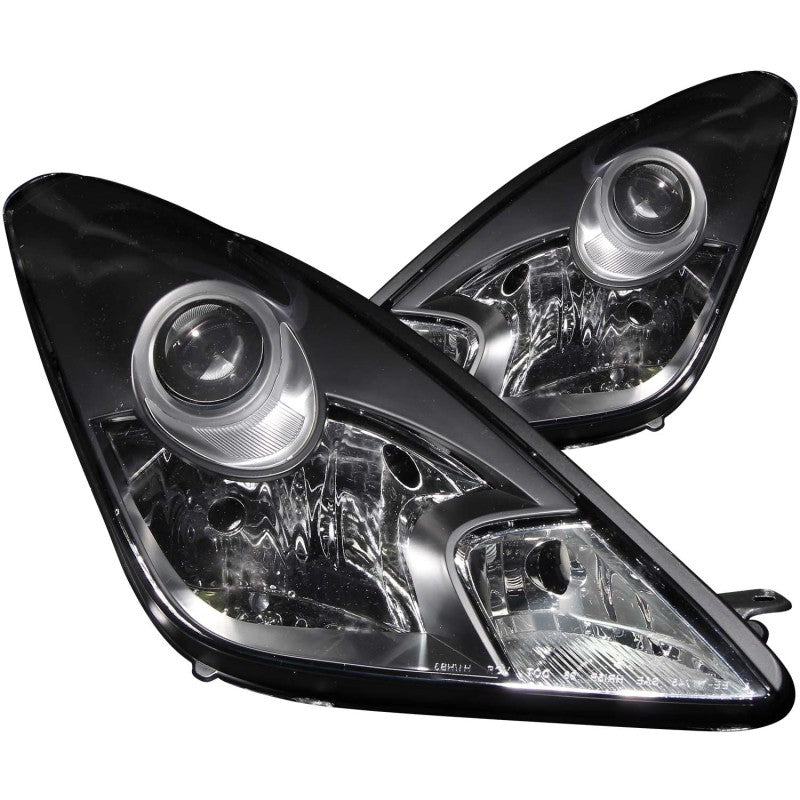 ANZO 2000-2005 Toyota Celica Crystal Faros delanteros negros