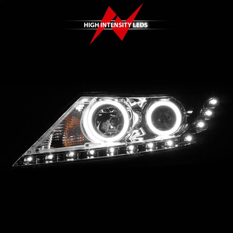 ANZO 2011-2013 Kia Sorento Proyector Faros delanteros con Halo Chrome (CCFL)