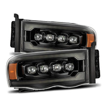 Laden Sie das Bild in den Galerie-Viewer, AlphaRex 02-05 Dodge Ram 1500 NOVA LED Proj Headlights Alpha Black w/Activ Light/Seq Signal