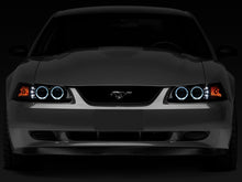 將圖片載入圖庫檢視器 Raxiom 99-04 Ford Mustang Dual LED Halo Projector Headlights- Black Housing (Smoked Lens)