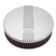 Charger l&#39;image dans la galerie, Edelbrock Air Cleaner Classic Series Round Aluminum Top Cloth Element 14In Dia X 3 9In Satin